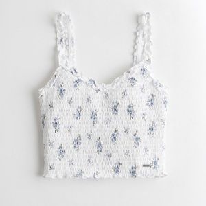 NWOT HOLLISTER Smocked Ruffle Cami Tank